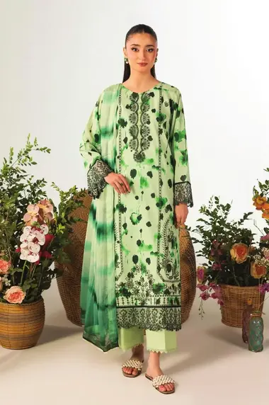 EMBROIDERED LILLY BY CELTS | LC - 06 by CELTS, LightGreen
