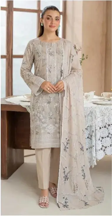 Embroidered Essentials Collection VOL- 618 by HUMDUM, LightGray