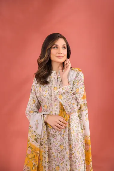 Unstitched Printed Suit | 42201563-R by NISHAT, LightGrey