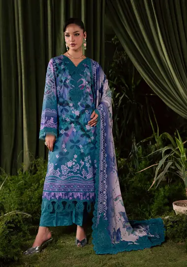 Unstitched Embroidered Daily Delight by Nurèh V-1 | DD - 29 by NUREH, Teal