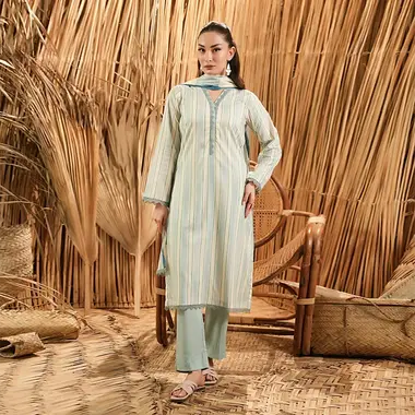 Unstitched printed Linen | SLV5-7 by REGALIA TEXTILE, LightBlue