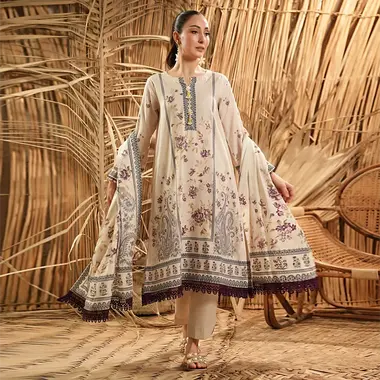 Unstitched printed Linen | SLV5-2 by REGALIA TEXTILE, AntiqueWhite