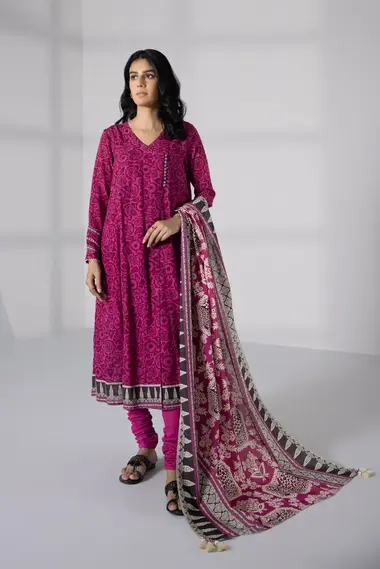 Unstitched Printed Lawn Suit | U3-DAYZ23V1-63WS by SAPPHIRE, DeepPink
