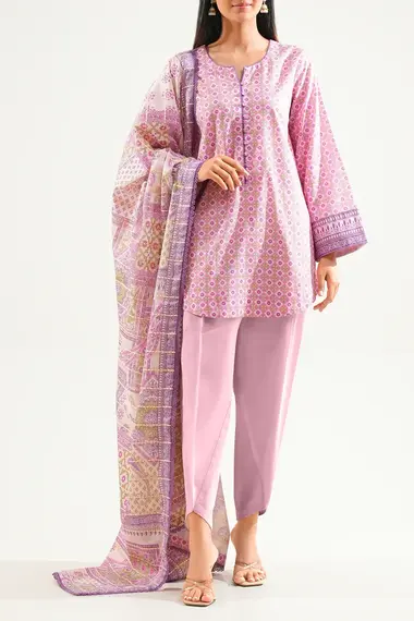 Unstitched Printed Lawn Suit | Jardin U05-25156-07A by SAYA, LightPink
