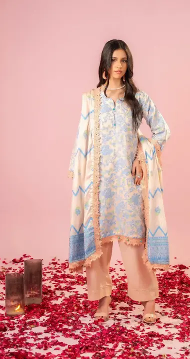Unstitched Premium Jacquard Drop 5 Collection by ZESH TEXTILE, PeachPuff