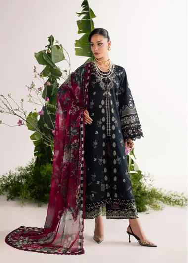 Unstitched Embroidered Daily Delight by Nurèh V-1  | DD - 32 by NUREH, Black