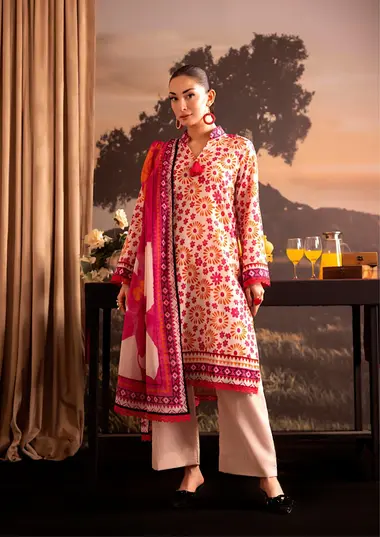 Stitched Lawn Rotary Print | SMSCV8-8 by REGALIA TEXTILE, LightPink