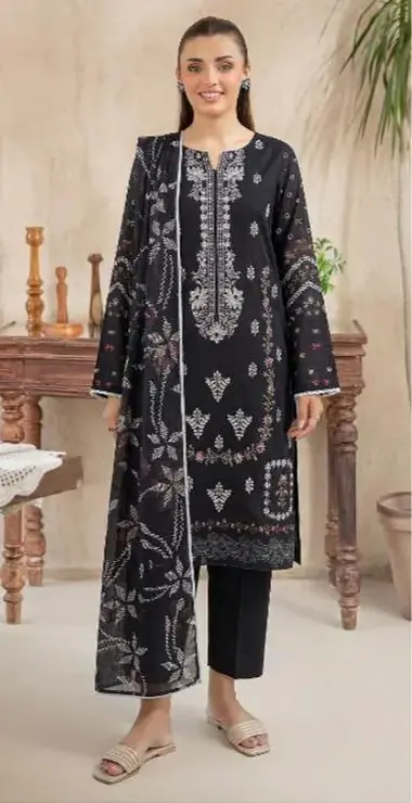 Embroidered Essentials Collection VOL- 618 by HUMDUM, Black