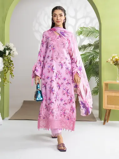 EMBROIDERED AMAYA LAWN BY CELTS | AC - 08 by CELTS, HotPink