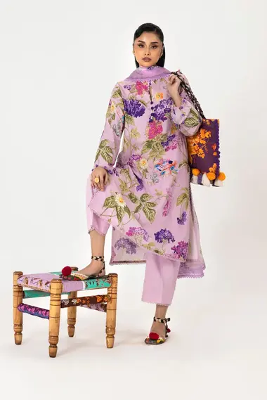 Unstitched Mahay Lawn 3 Piece Suit by SANA SAFINAZ, MediumPurple
