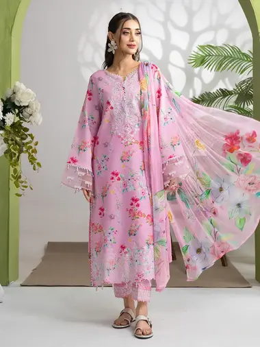 EMBROIDERED AMAYA LAWN BY CELTS | AC - 03 by CELTS, Pink